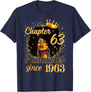 Chapter 63 Fabulous Since 1963 Birthday Party for Girls T-Shirt - T-Shirt | Navy