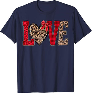 Leopard Love, Mama Valentine T-Shirt - T-Shirt | Navy