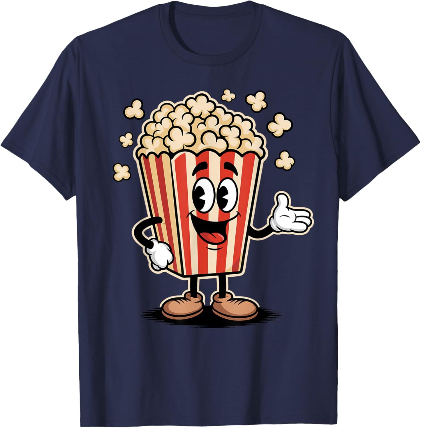 Funny Popcorn Bag Movie Film Theater Family Cinema T-Shirt - T-Shirt | Navy