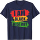 I Am Black History Pride Heart African American Love T-Shirt - T-Shirt | Navy