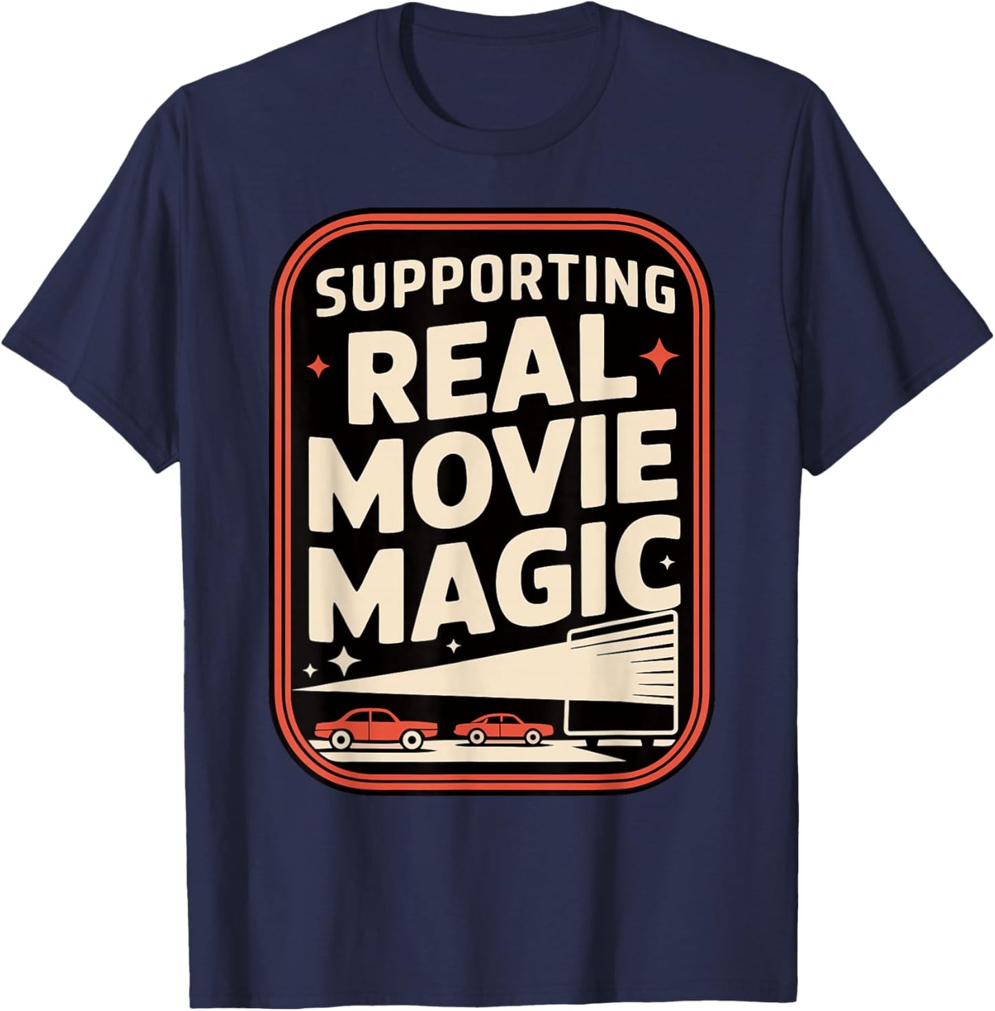 Drive-in Movie Lover Retro Film Drive-in Cinema T-Shirt - T-Shirt | Navy