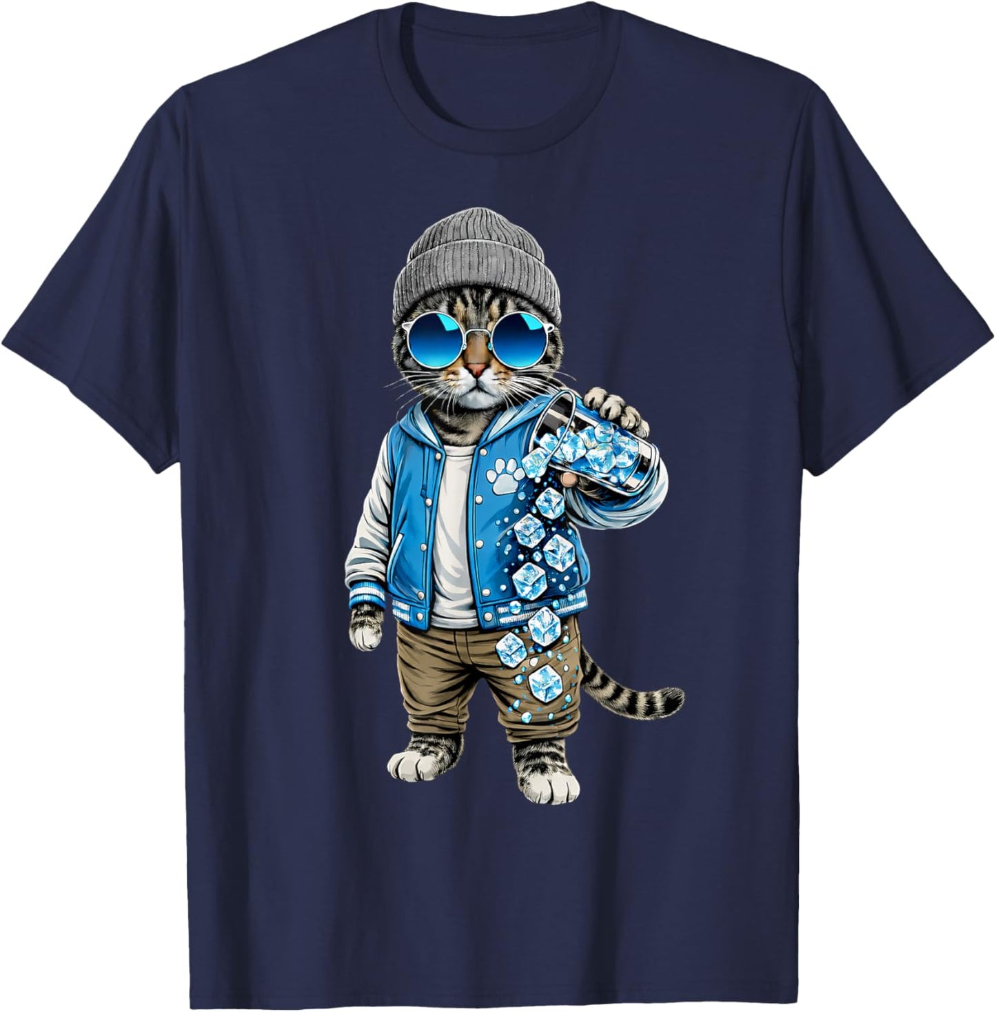 No Ice Please Cat Abolish ICE Immigration Justice T-Shirt - T-Shirt | Navy