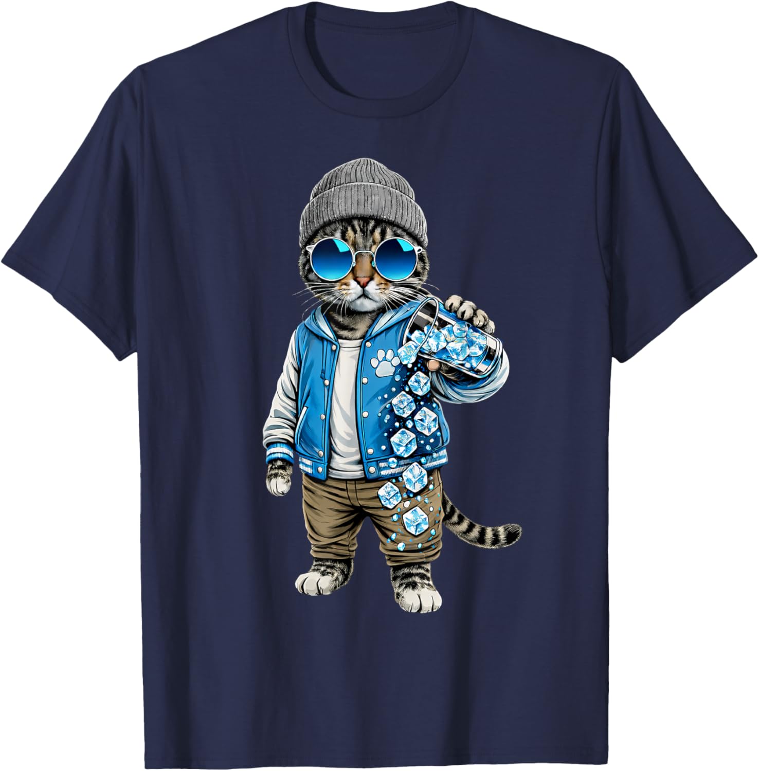 No Ice Please Cat Abolish ICE Immigration Justice T-Shirt - T-Shirt | Navy