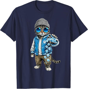 No Ice Please Cat Abolish ICE Immigration Justice T-Shirt - T-Shirt | Navy