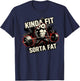Kinda Fit Sorta Fat Funny Gym Panda Fitness Workout Lover T-Shirt - T-Shirt | Navy