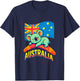 Australia - Koala, Flag, Art T-Shirt - T-Shirt | Navy