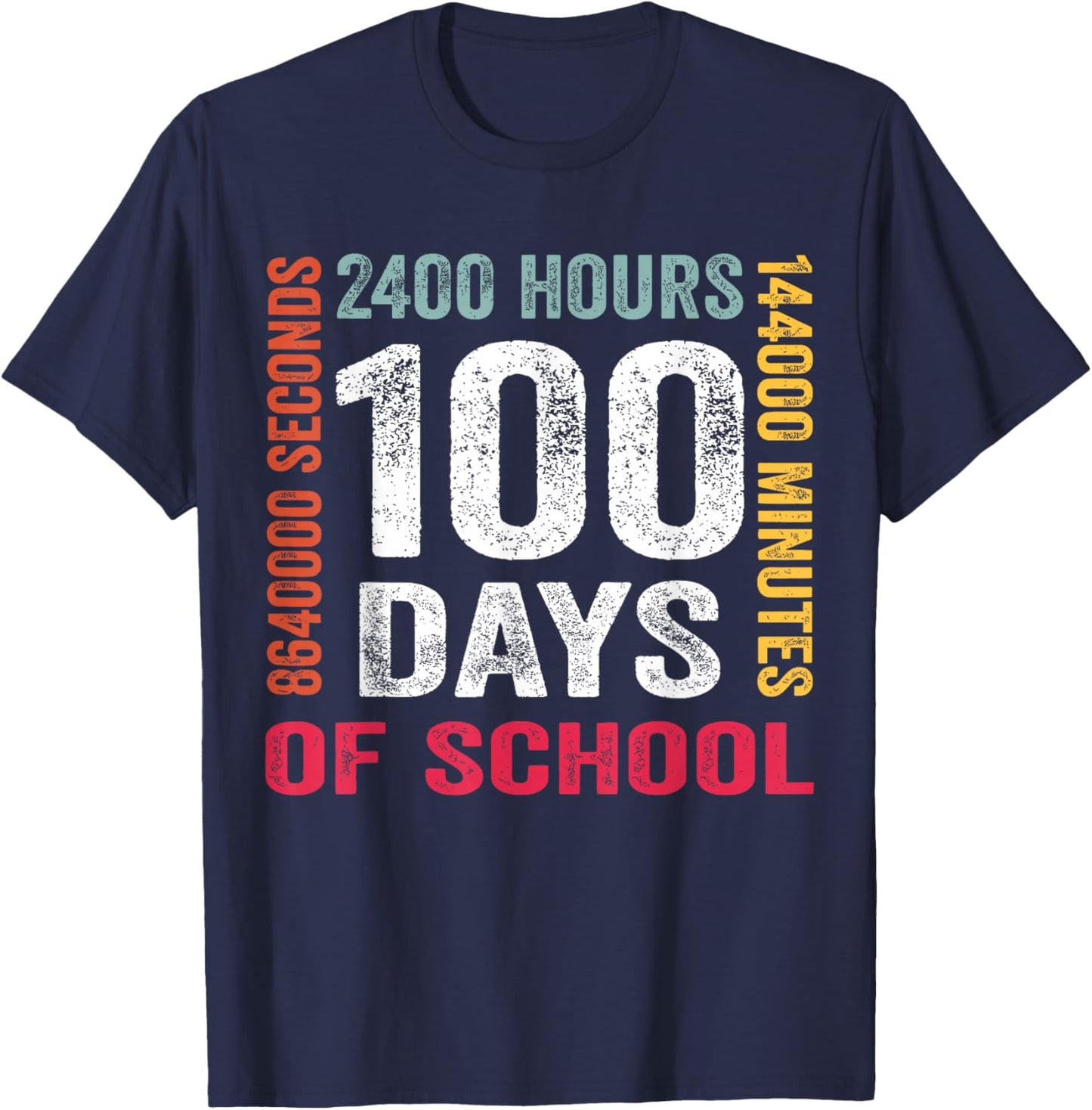 Funny 100th Day 100 Days of School Boy Kids T-Shirt - T-Shirt | Navy