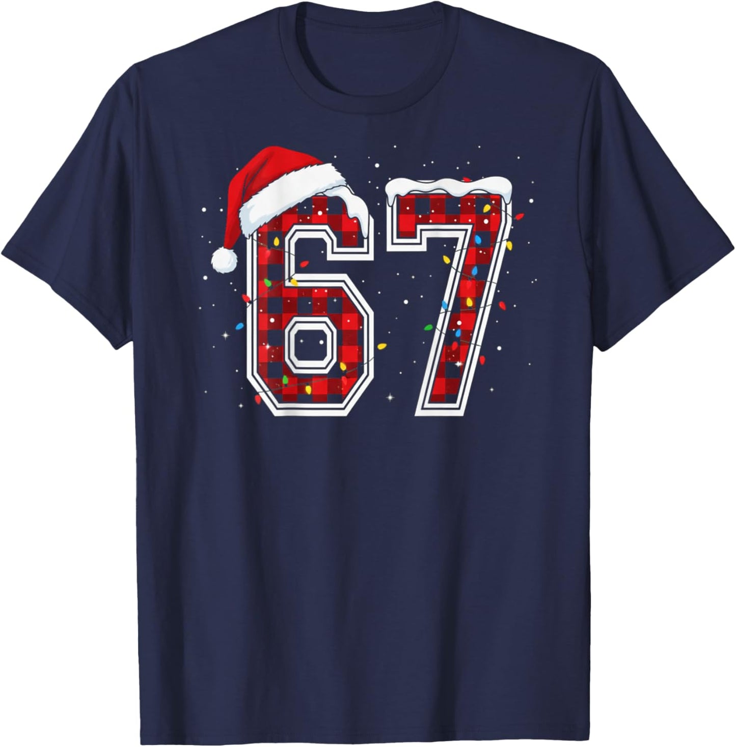Funny Number 67 Sports Player Number Back of Shirt Only T-Shirt - T-Shirt | Navy