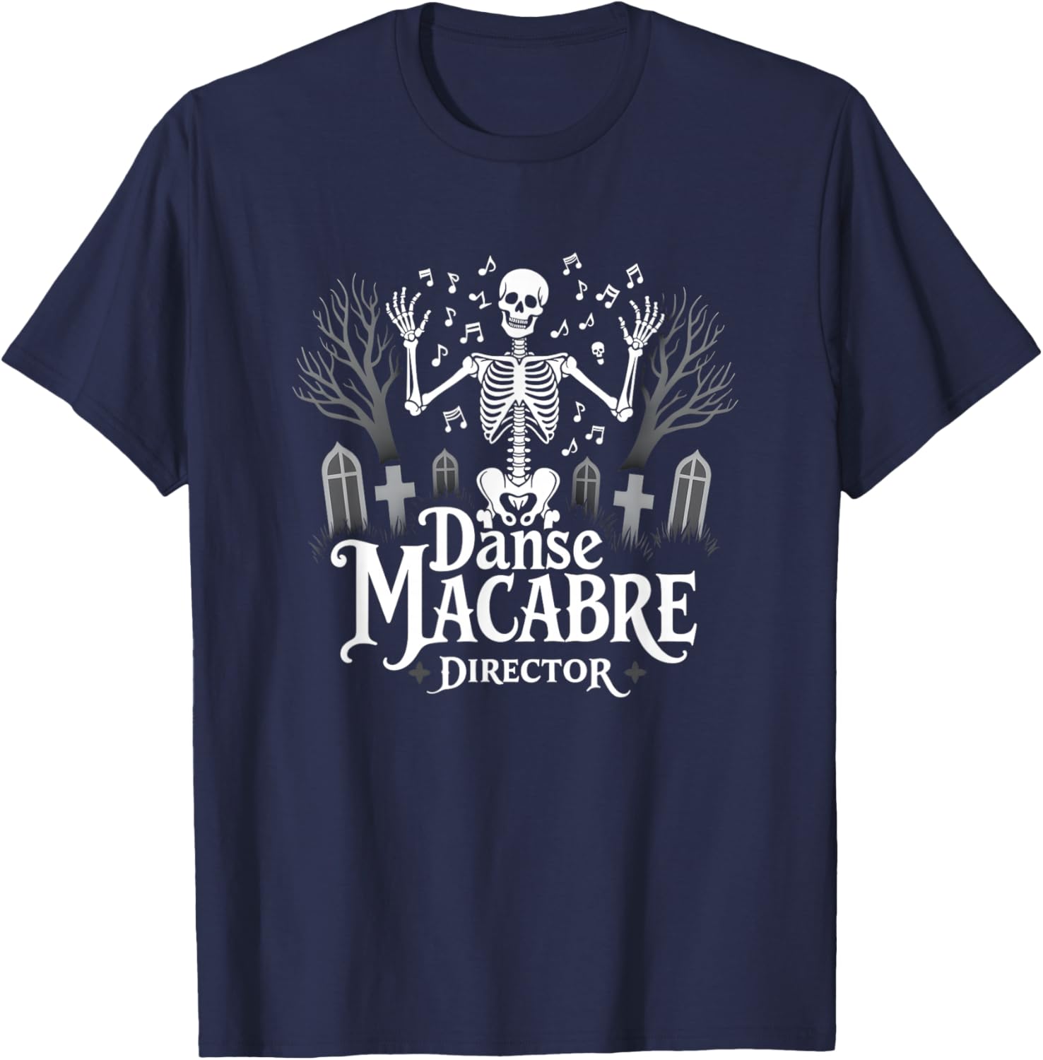 Halloween Creative Danse Macabre Director Artistic T-Shirt - T-Shirt | Navy