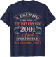 25th Birthday Gift Legend Born in February 2001 25 Yrs Old T-Shirt - T-Shirt | Navy