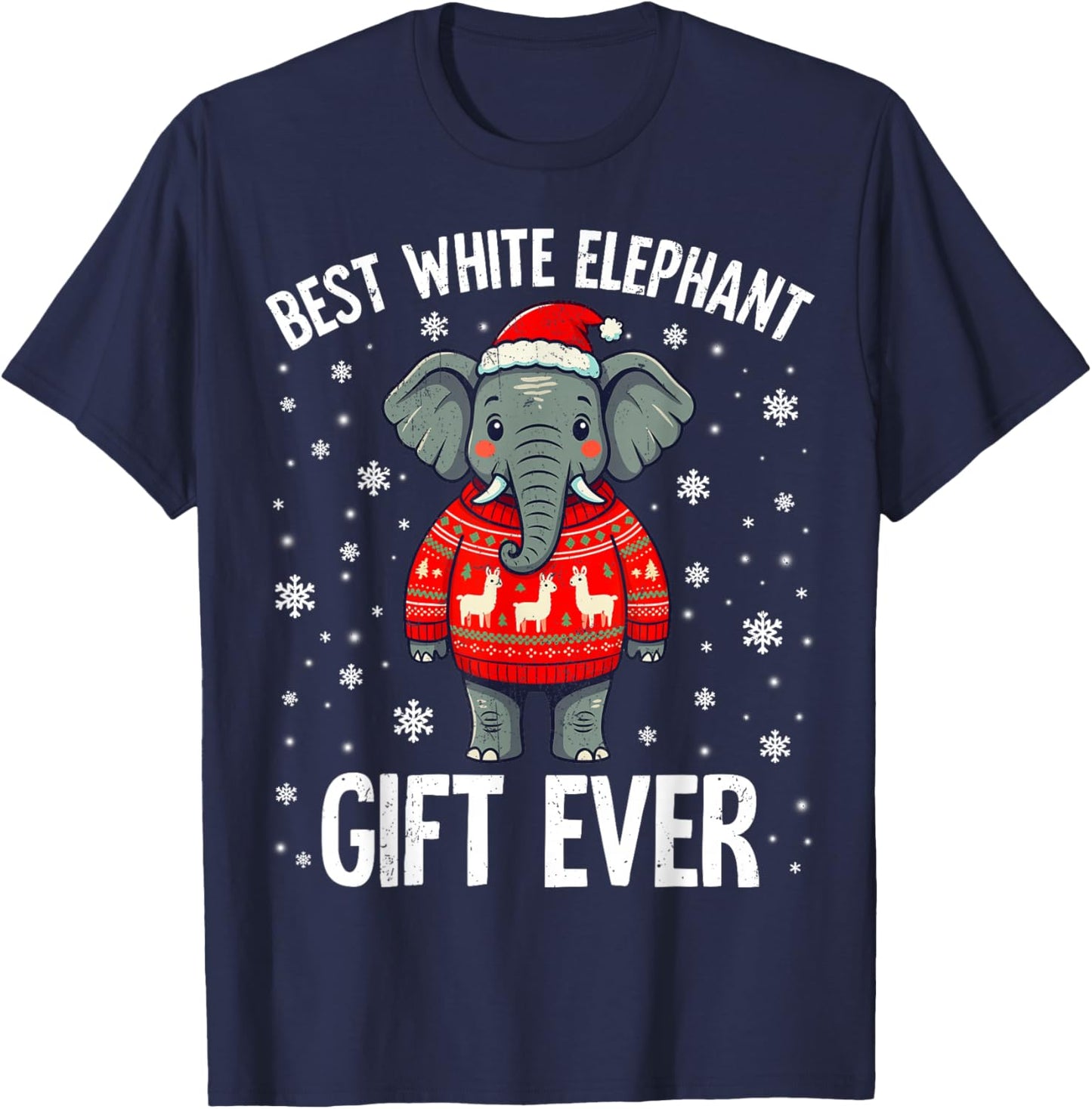 Best White Elephant Ever Christmas Xmas Under 15 20 T-Shirt - T-Shirt | Navy
