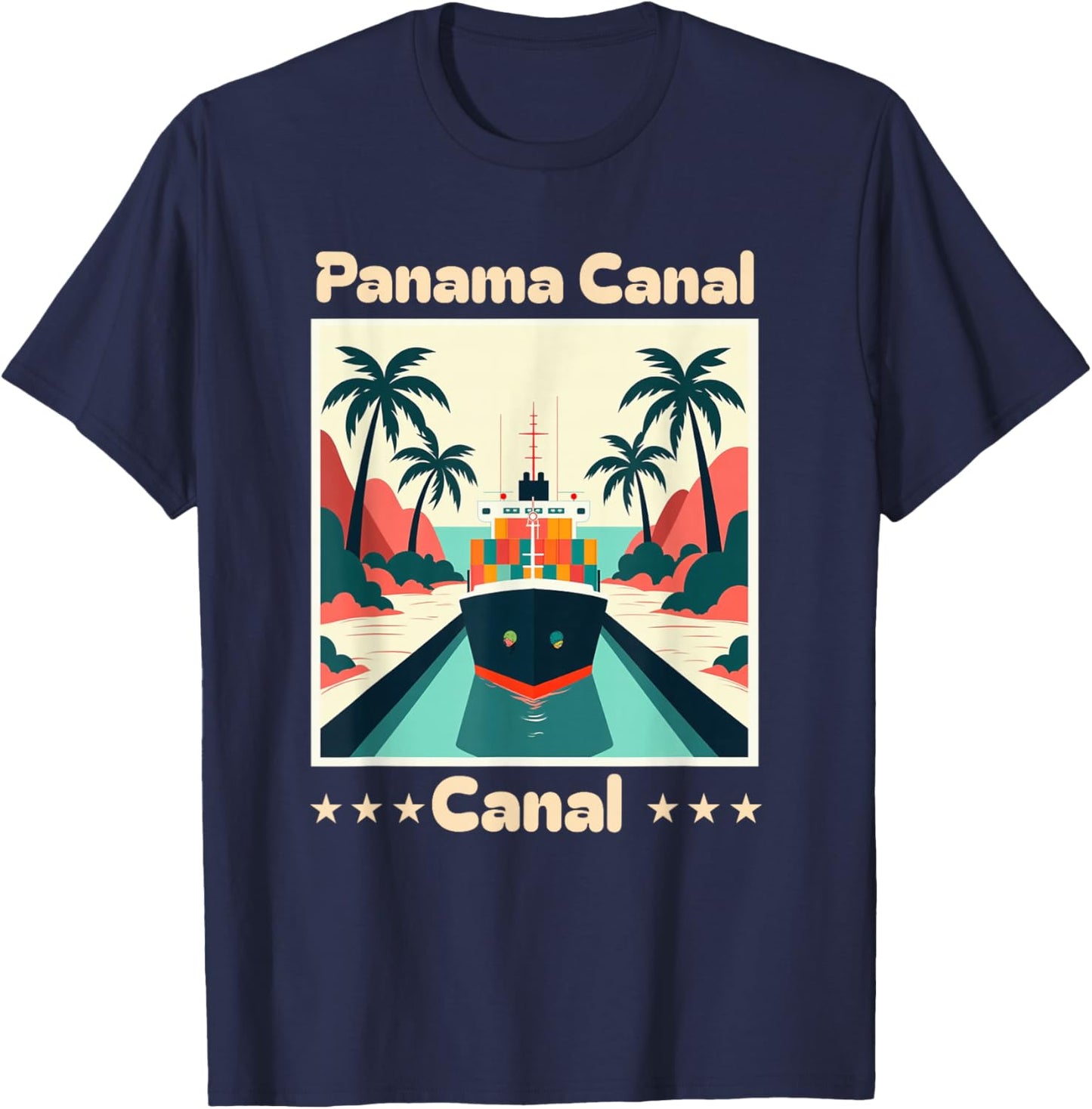 Panama Canal Souvenir Panamanian Reminder Travel Men Women T-Shirt - T-Shirt | Navy