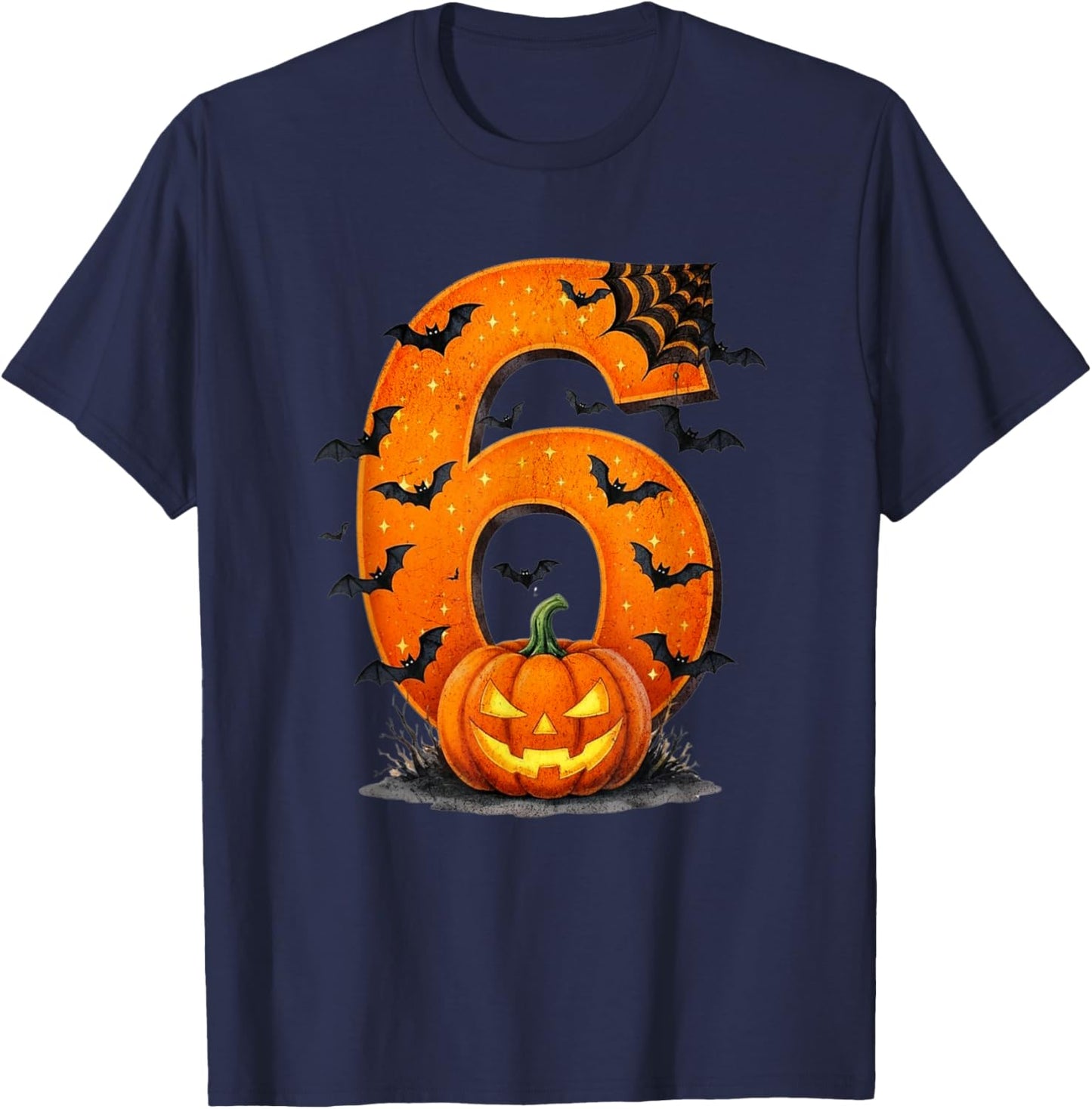 Fun Six Seven 6 7 Meme Design Couples Halloween T-Shirt - T-Shirt | Navy