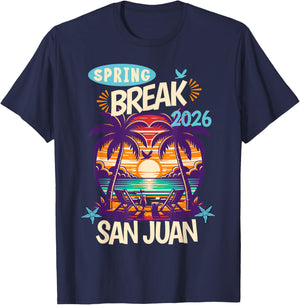 San Juan 2026 Family Spring Break Caribbean Island Vacation T-Shirt - T-Shirt | Navy