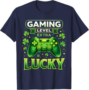 Video Games Gaming Gamer St Patricks Day for Boys Kids Youth T-Shirt - T-Shirt | Navy