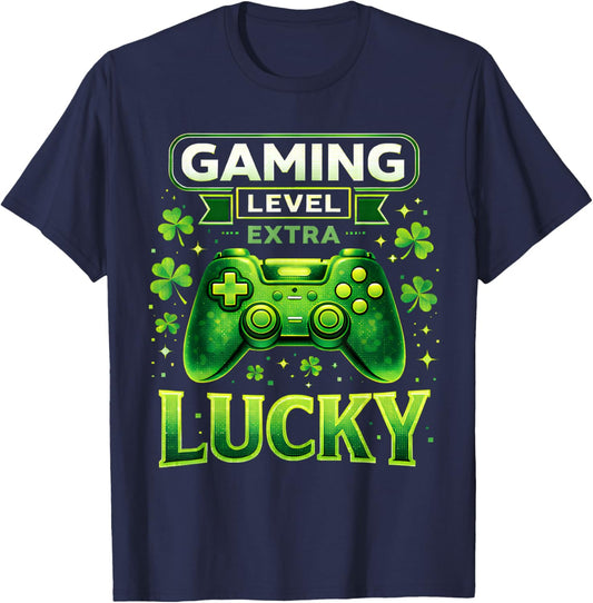 Video Games Gaming Gamer St Patricks Day for Boys Kids Youth T-Shirt - T-Shirt | Navy