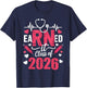 Earned It Class of 2026 Nurse Vintage Graduate RN LPN Nurse T-Shirt - T-Shirt | Navy