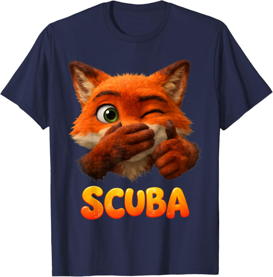 Scuba Fox Dance Funny Meme Scuba BrainRot T-Shirt - T-Shirt | Navy