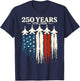 Flag Vintage 250 Years American 1776 2026 250th USA Birthday T-Shirt - T-Shirt | Navy