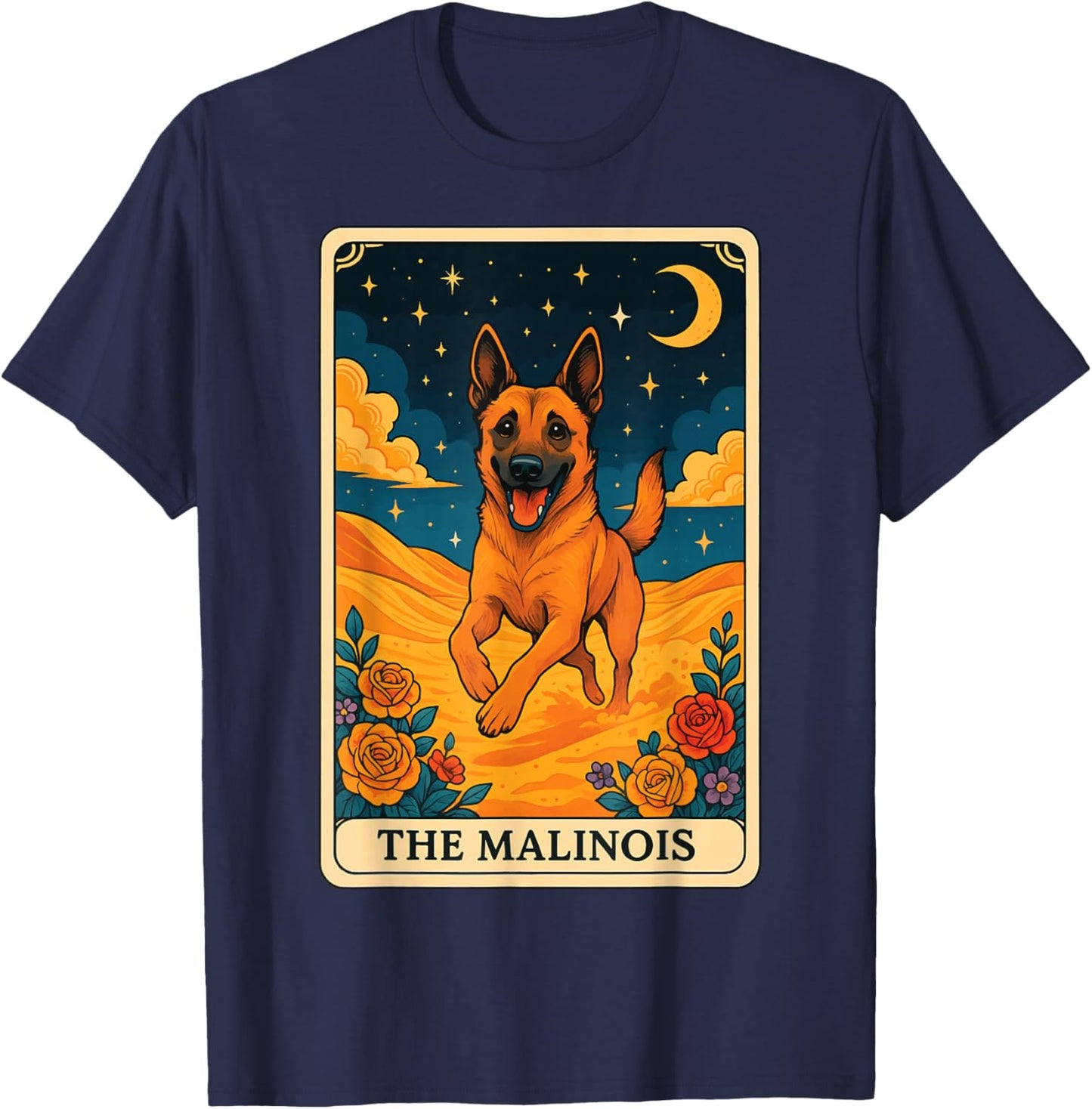 The Malinois Tarot Card T-Shirt - T-Shirt | Navy