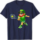 Tennis St Patricks Day Boys Kids Sport Green Shamrock T-Shirt - T-Shirt | Navy