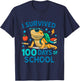 100 Days of School Cool Bearded Dragon Kids Boys T-Shirt - T-Shirt | Navy