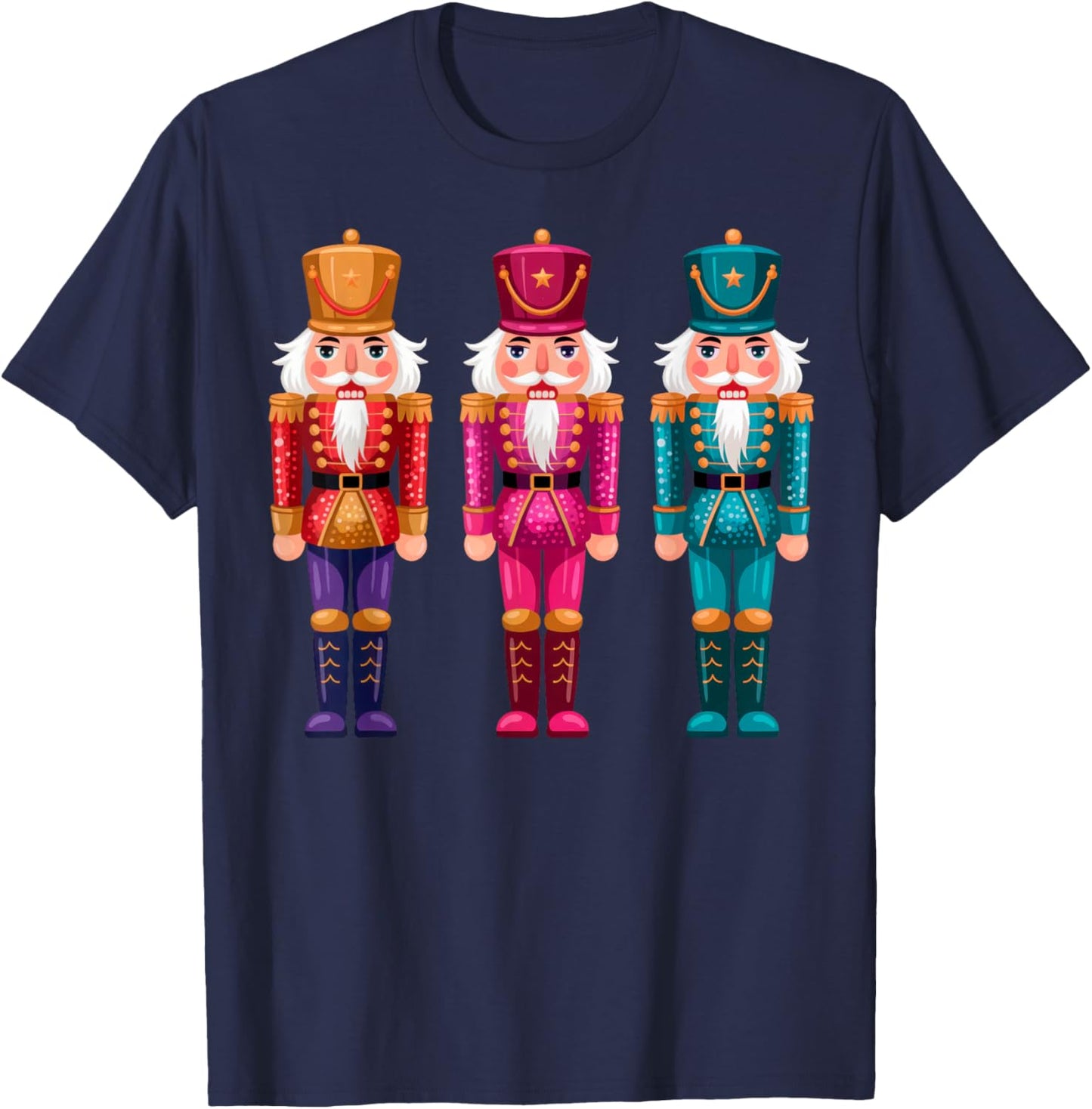 Nutcracker Christmas 2025 Xmas Pajamas Women Kids T-Shirt - T-Shirt | Navy