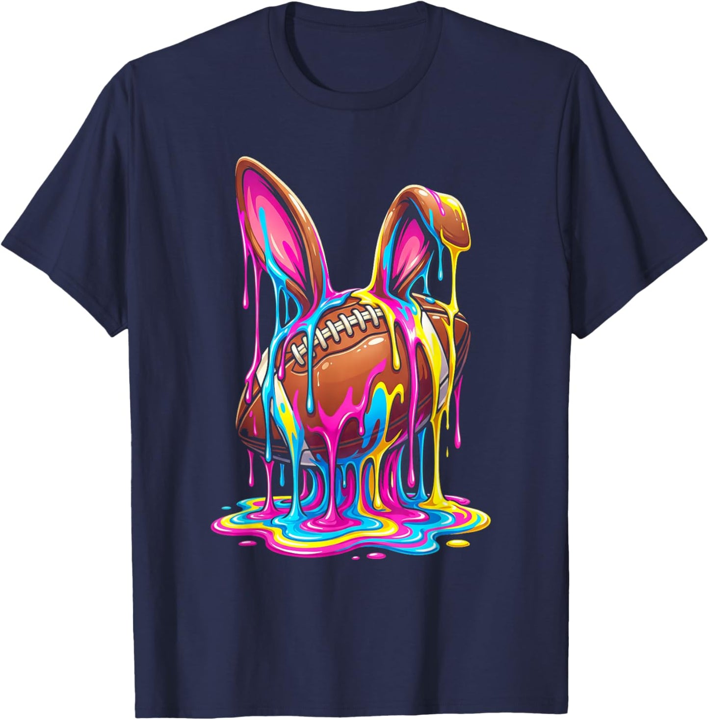 Funny Easter Bunny Ice Cream Drip Gifts Boys Kids T-Shirt - T-Shirt | Navy