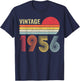 Vintage 1956 70th Birthday Gift Men Women 70 Years Old T-Shirt - T-Shirt | Navy