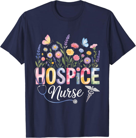 Hospice Nurse Palliative Terminal Care Registered Nursing T-Shirt - T-Shirt | Navy