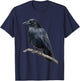 Crow Raven Bird Graphic T-Shirt - T-Shirt | Navy
