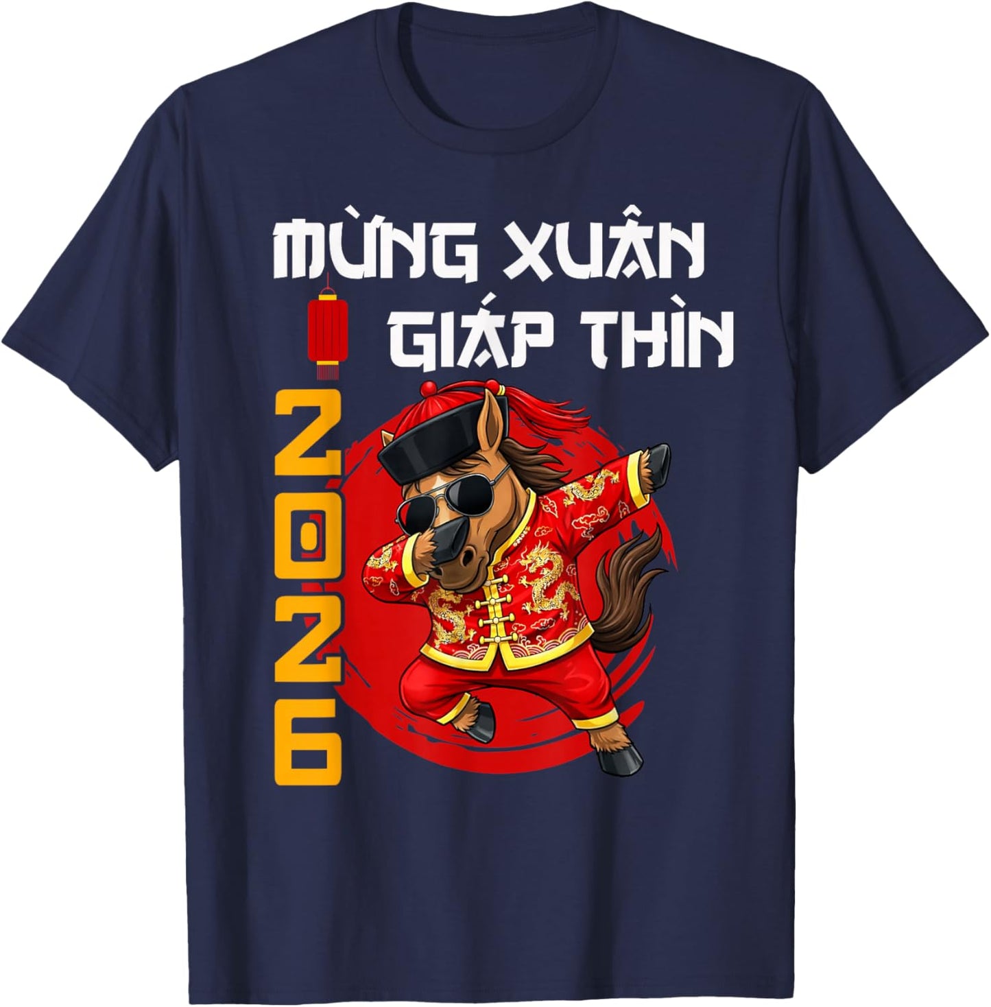 Year of The Horse 2026 Vietnamese Lunar New Year 2026 T-Shirt - T-Shirt | Navy