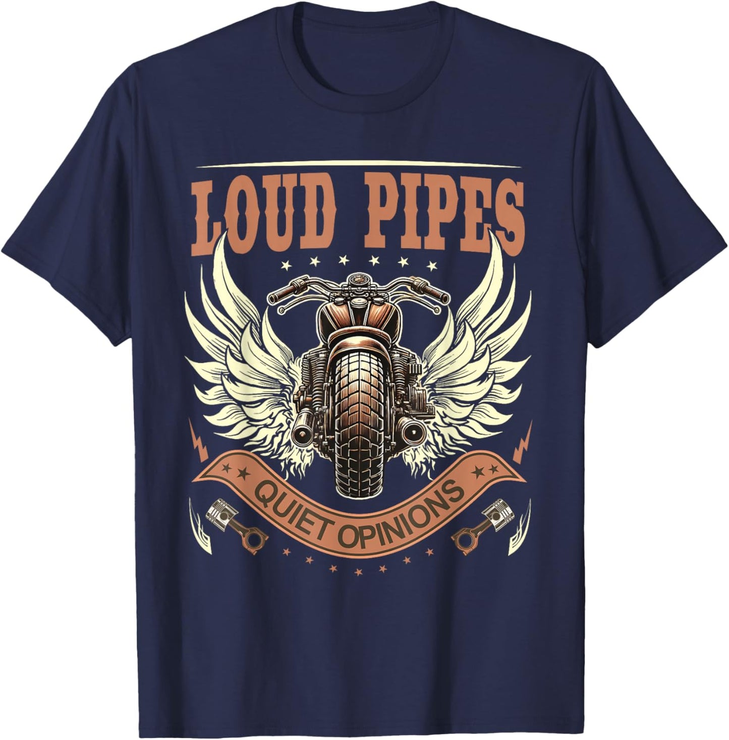 Funny Rider Motorcycle Lovers Biker T-Shirt - T-Shirt | Navy