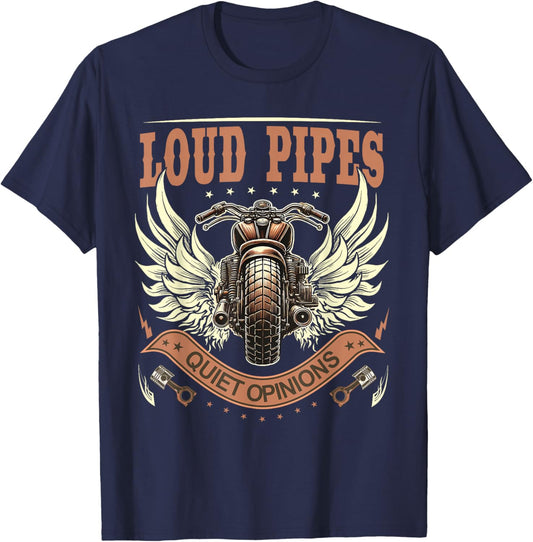 Funny Rider Motorcycle Lovers Biker T-Shirt - T-Shirt | Navy