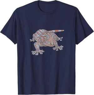 Tokay Gecko Drawing Art Design T-Shirt - T-Shirt | Navy
