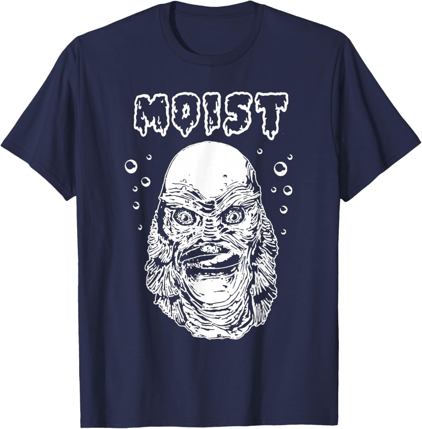 Black Moist Lagoon Halloween Creature T-Shirt - T-Shirt | Navy