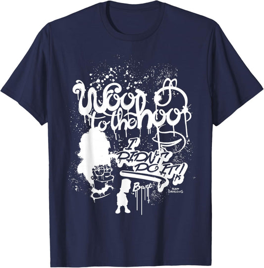 The Simpsons Bart Woo to The Hoo I Ride The Pen Graffiti T-Shirt - T-Shirt | Navy