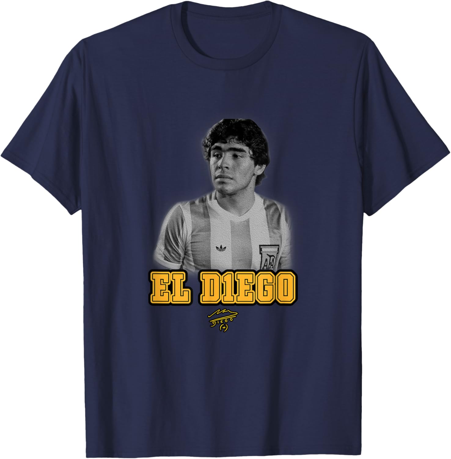 Maradona El Diego Argentina T-Shirt - T-Shirt | Navy