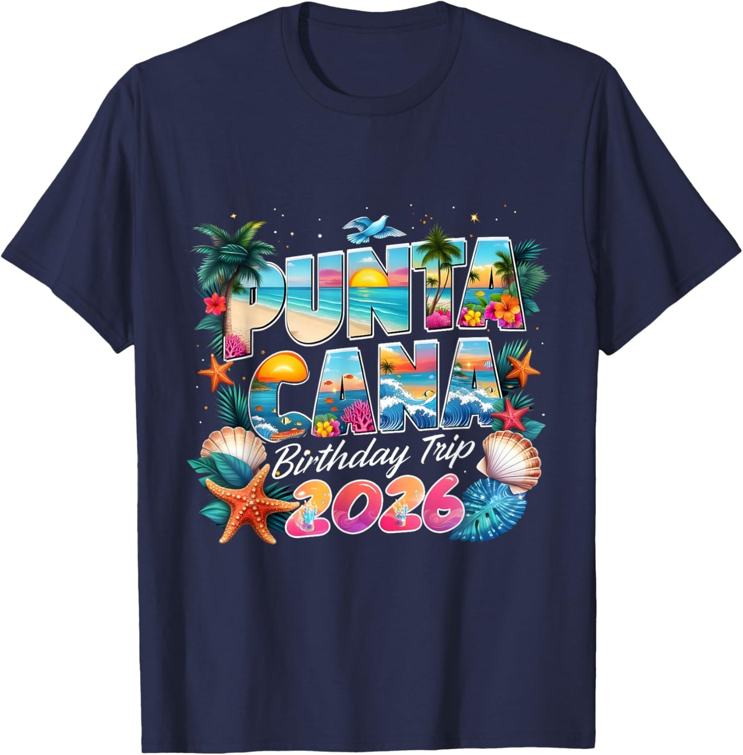 Punta Cana Birthday Trip 2026 Making Memories T-Shirt - T-Shirt | Navy