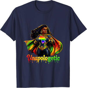 Melanin Queen Girls Black Woman Pride Strong T-Shirt - T-Shirt | Navy