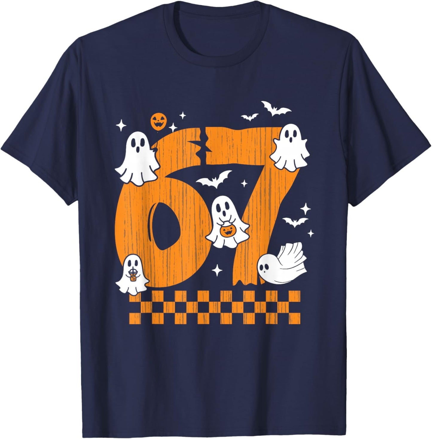 Six Seven 6 7 Meme 6 7 Halloween Costume Couple T-Shirt - T-Shirt | Navy
