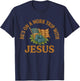 He's on a Work Trip with Jesus Christian Religious Jesus T-Shirt - T-Shirt | Navy