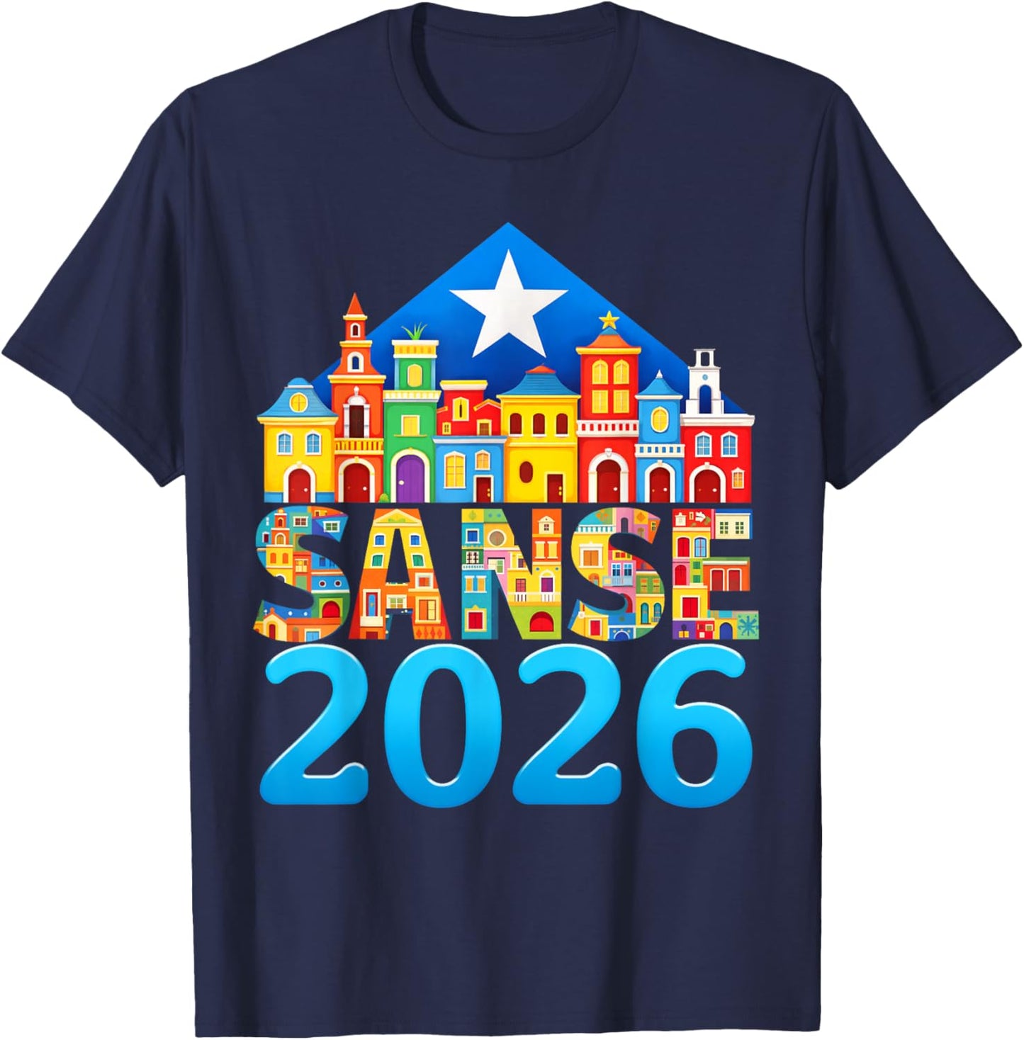Balcones De Cora Sanse 2026 San Juan Festival San Sebastian T-Shirt - T-Shirt | Navy