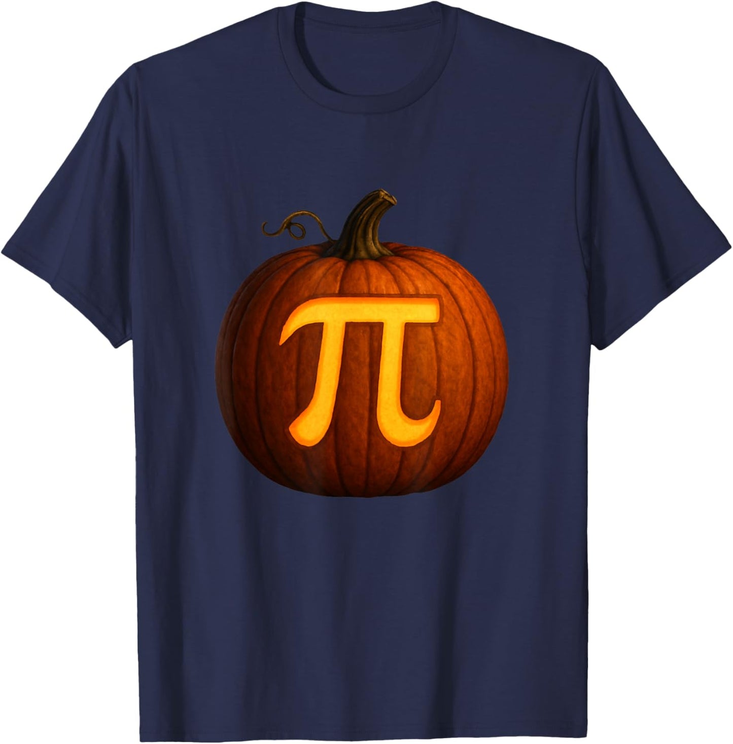 Pumpkin Pi Funny Fall Halloween Pumpkin Pie Math T-Shirt - T-Shirt | Navy