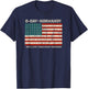 D-Day Normandy Omaha Utah Beaches 48 Star American Flag Aged T-Shirt - T-Shirt | Navy