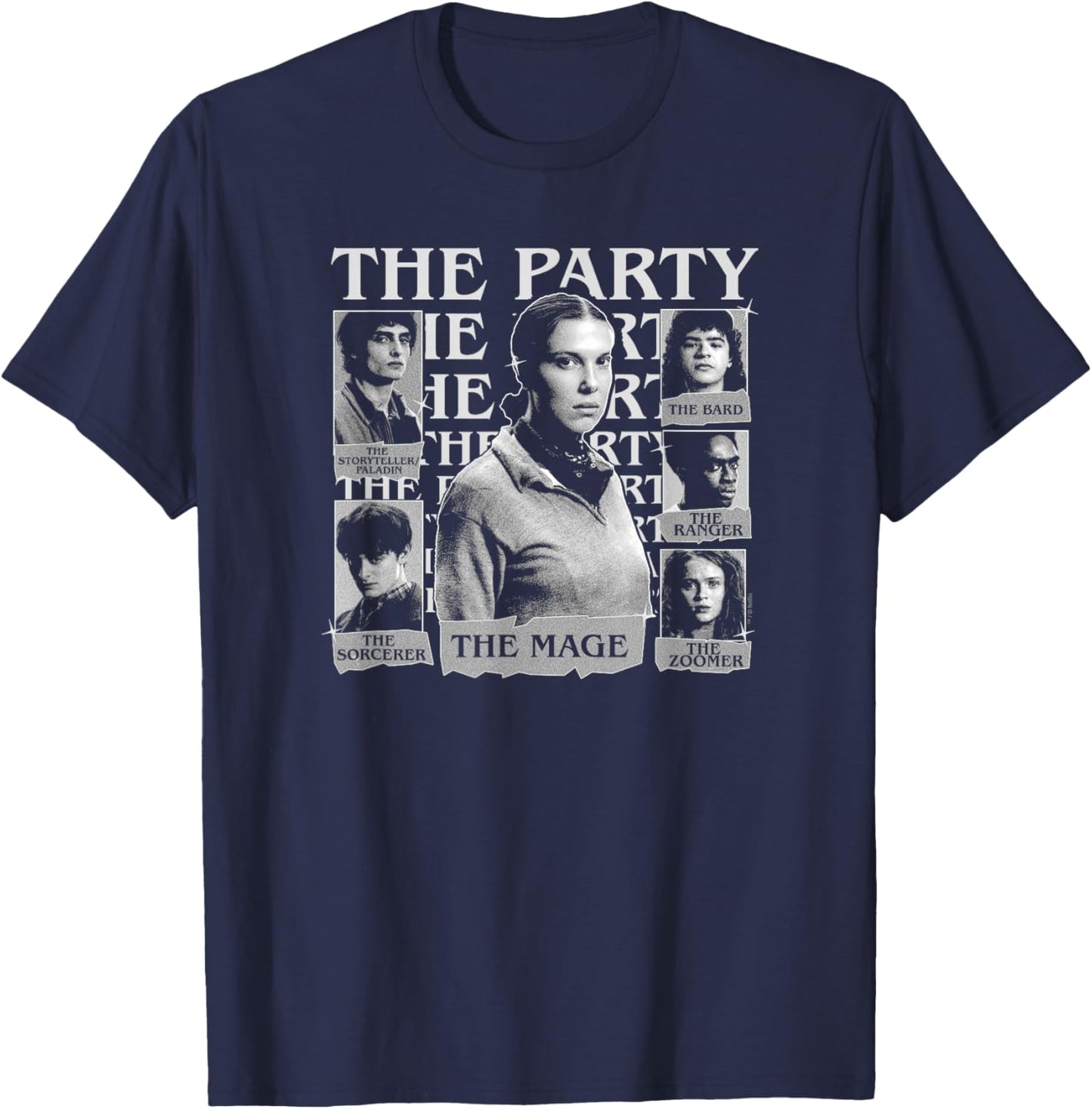 Stranger Things The Party Officially Licensed T-Shirt - T-Shirt | Navy