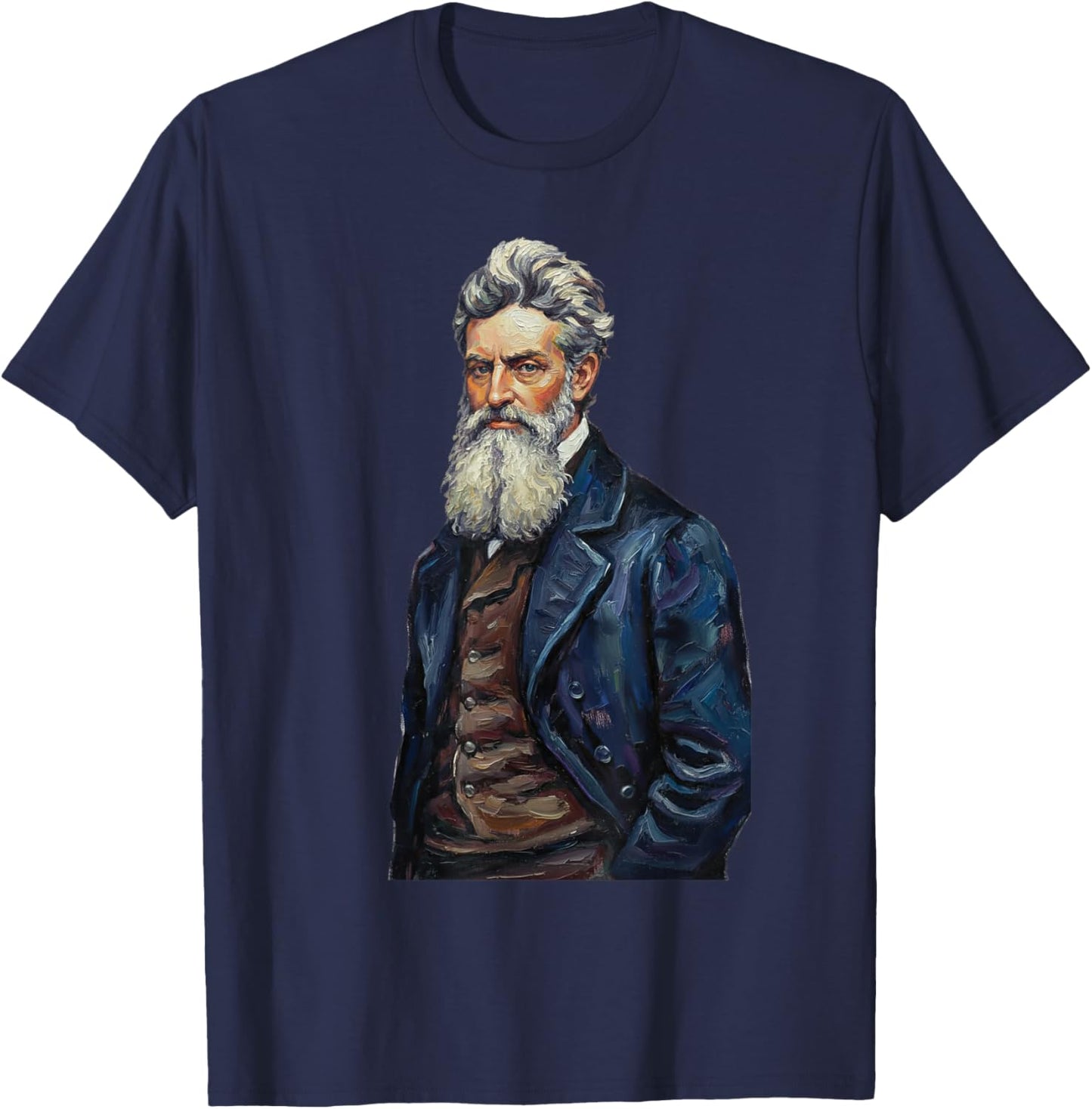 John Brown Abolitionist Vintage Historical Portrait Art T-Shirt - T-Shirt | Navy