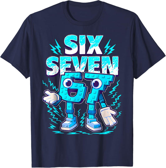 Meme 67 Six Seven 6 7 Italian Brainrot Women Kids T-Shirt - T-Shirt | Navy