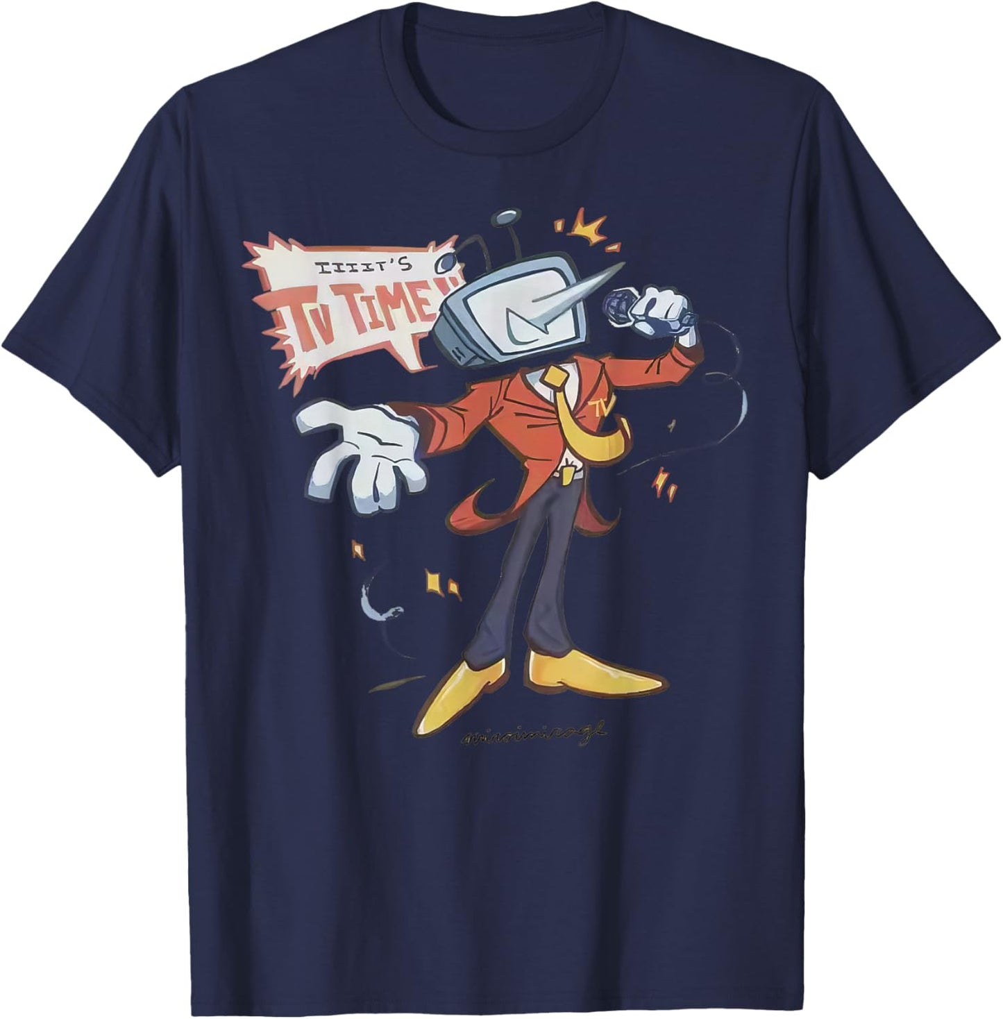 Vintage It's TV Time Mr Tenna T-Shirt - T-Shirt | Navy