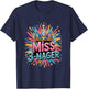 Threenager Miss 3-Nager Third Birthday Splash Design T-Shirt - T-Shirt | Navy